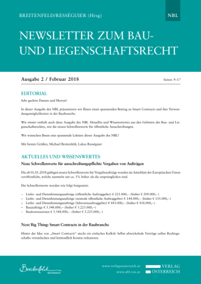 Next Big Thing: Smart Contracts in der Baubranche