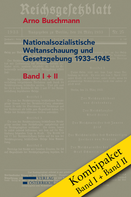 Kombipaket Nationalsozialistische Weltanschauung und Gesetzgebung 1933-1945