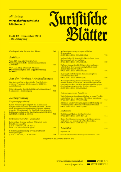 Heft 12, Dezember 2014, Band 136