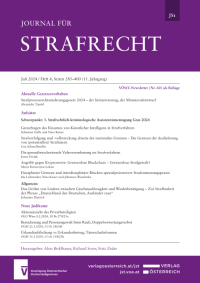 Neues aus der Gesellschaft – Rückblick auf die Veranstaltung der Österreichischen Gesellschaft für Strafrecht und Kriminologie vom 25.4.2024