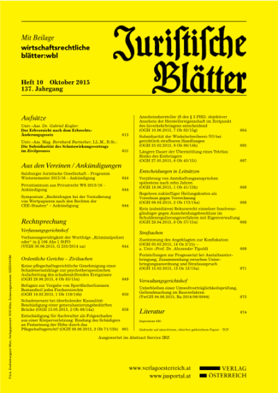 Heft 10, Oktober 2015, Band 137