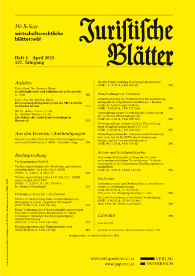 Heft 4, April 2015, Band 137