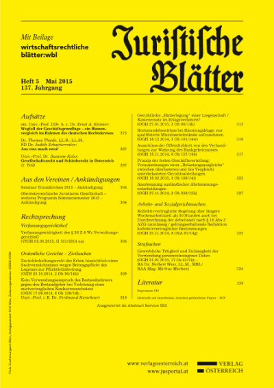 Heft 5, Mai 2015, Band 137