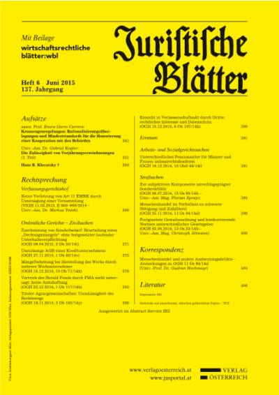 Heft 6, Juni 2015, Band 137