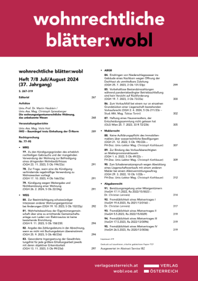 Gesonderte Ingangsetzung der Gewährleistungsfrist für jede größere Erhaltungsarbeit jeweils mit deren objektiver Erkennbarkeit