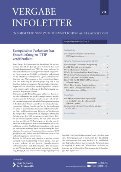 LVwG NÖ: Die RL 2014/24/EU wirft ihren Schatten voraus