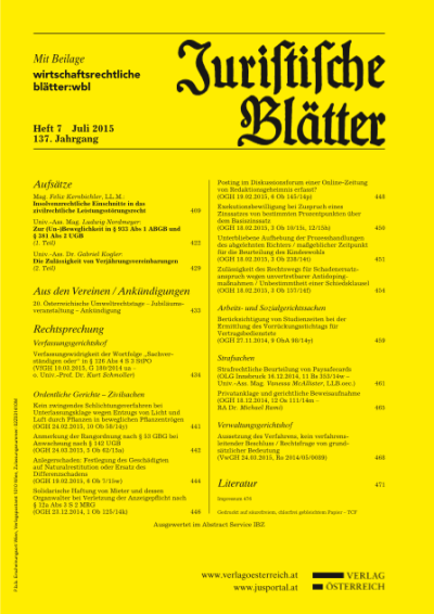 Heft 7, Juli 2015, Band 137