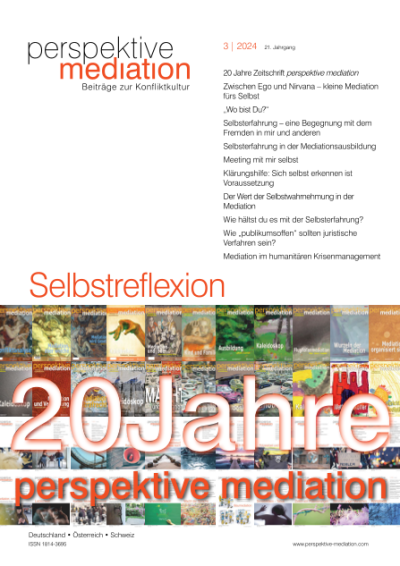 20 Jahre Zeitschrift perspektive mediation