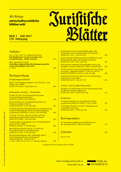 Heft 7, Juli 2017, Band 139